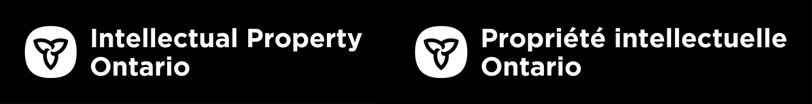 Intellectual Property Ontario Logo in both English and French.