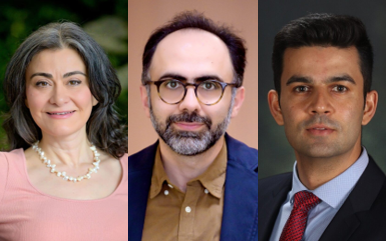 Headshots of three researchers.