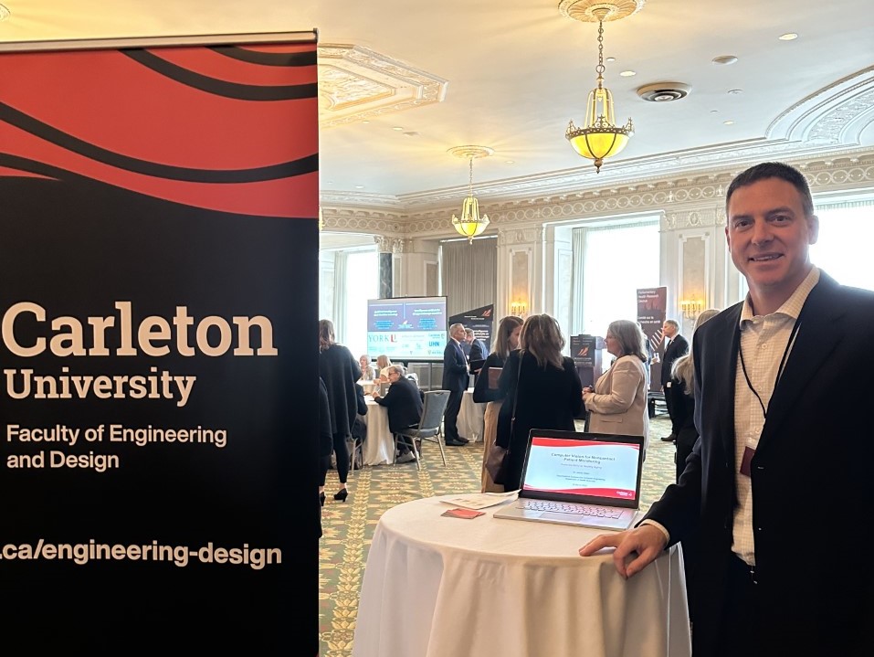 Carleton University Systems and Computer Engineering researcher James Green presented his findings at a recent Research Canada Parliamentary Health Research Caucus